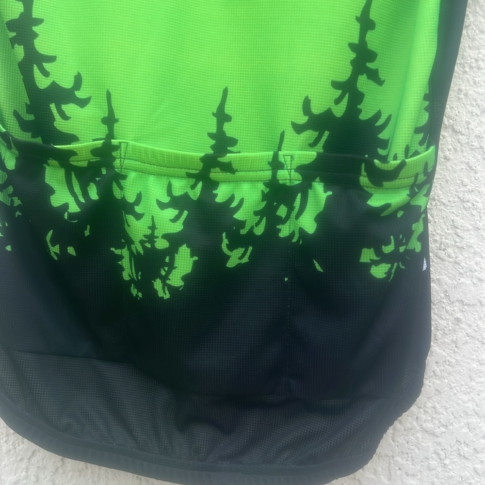 Squadra Sundance Green Black Tree Design Cycle Jersey Men's Size XL - Picture 4 of 7